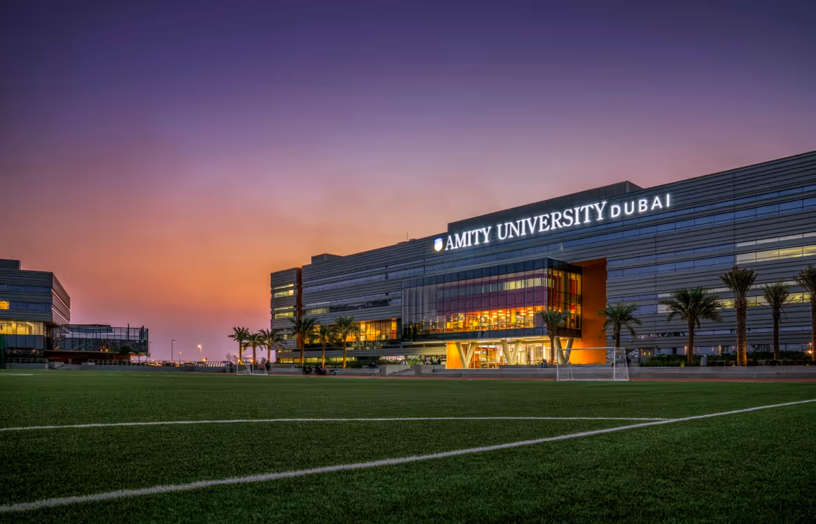 International students at Amity University Dubai campus